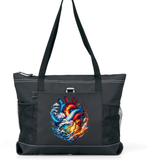 Elemental Heart Zippered Tote Bag Black